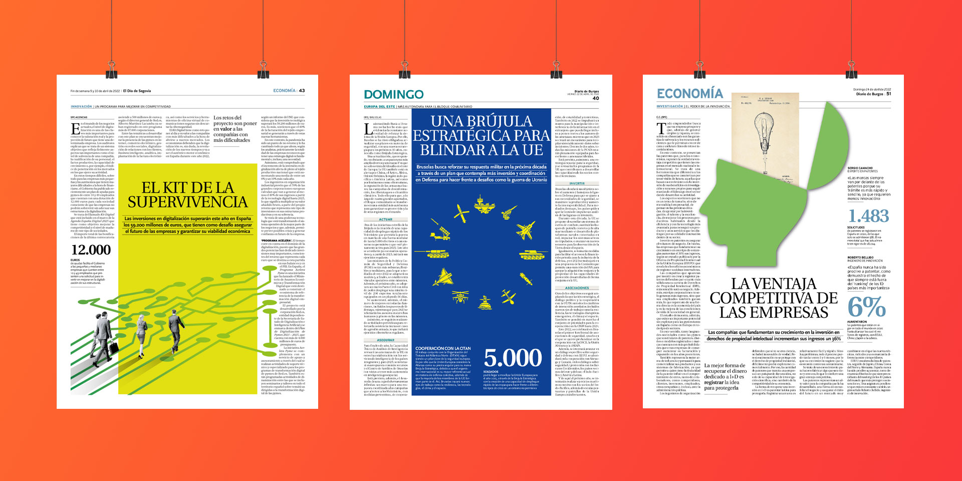 Pages with illustrations of april 2022