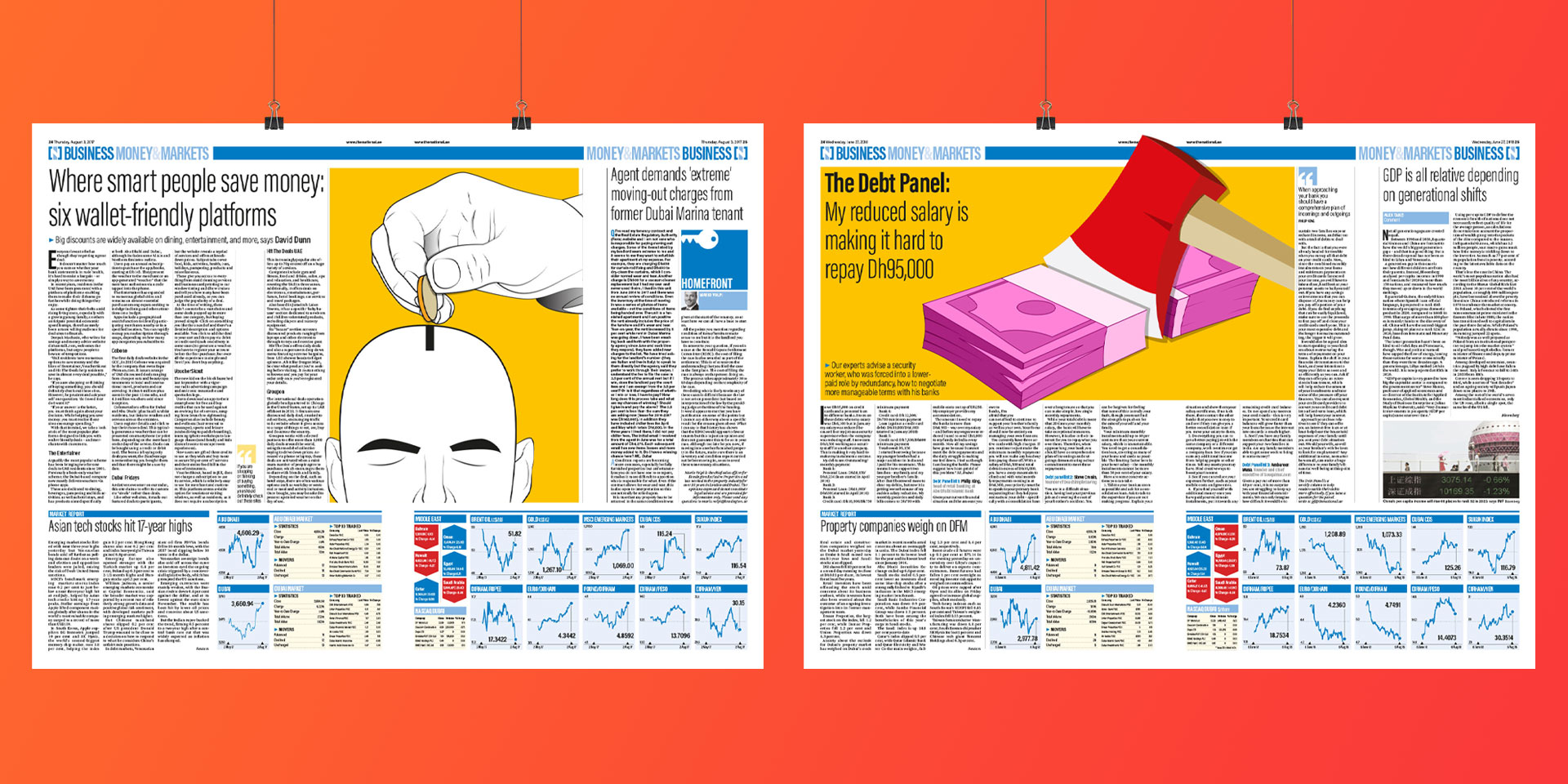 Money section features